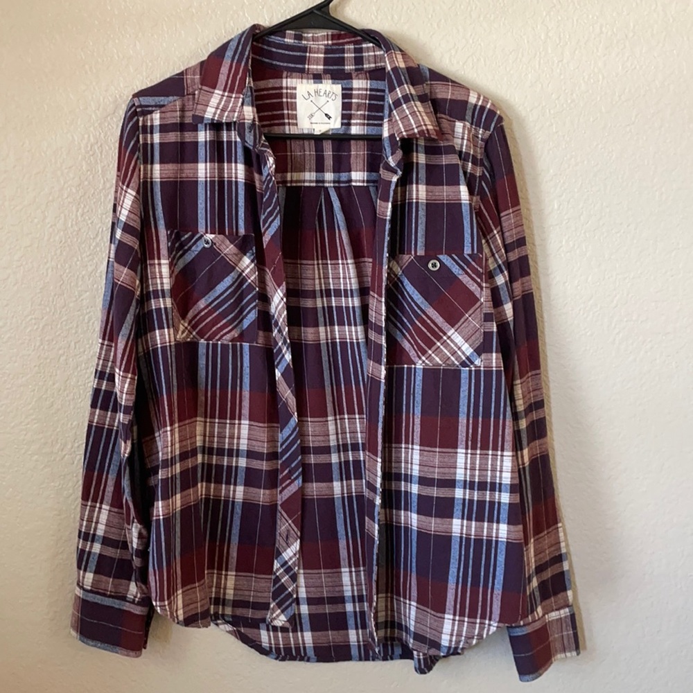 LA Hearts flannel